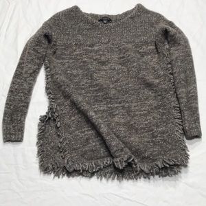 [Ann Taylor] Brown Knitted Small Sweater w/fringe
